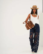 Calça Rendada de Ganga